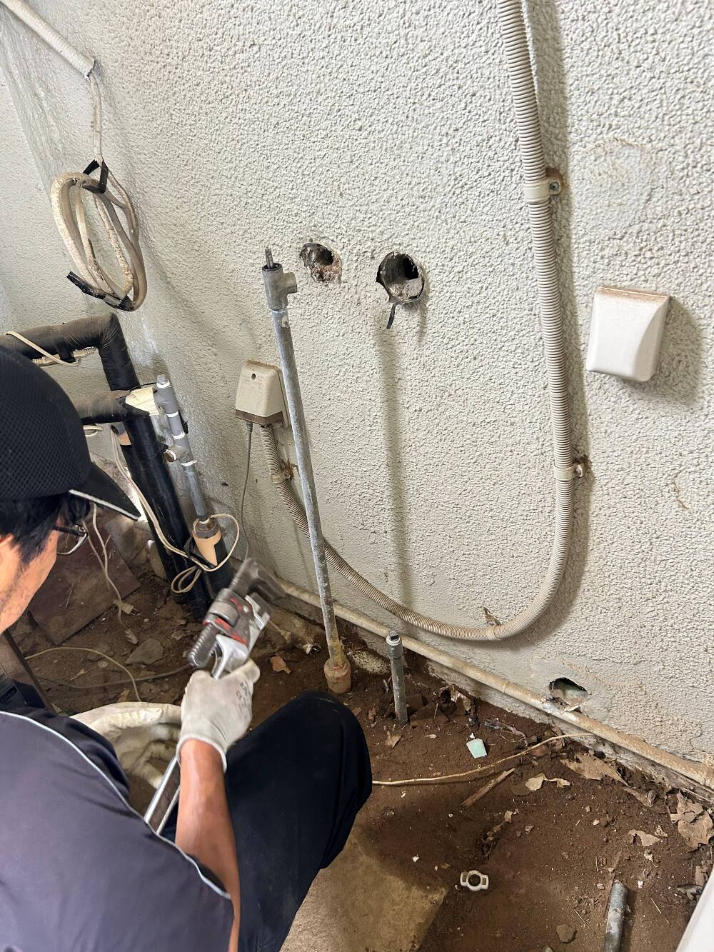 配管敷設替え工事