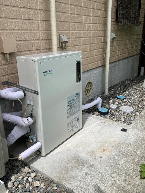 電気温水器から石油給湯器へ取替