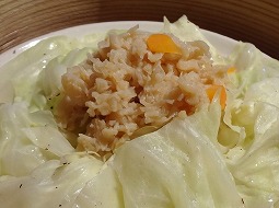 キャベツのホタテ蒸し